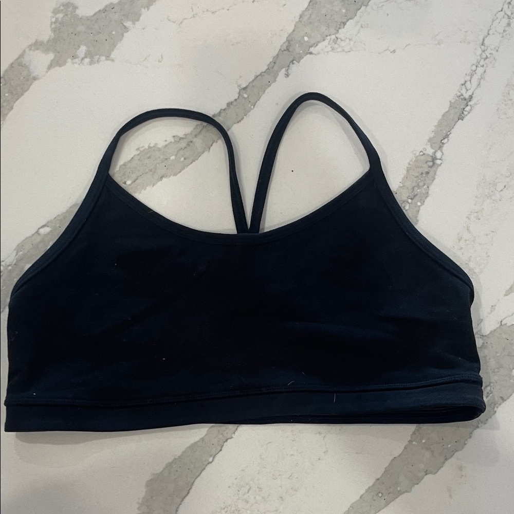 lululemon athletica black strappy sports bra